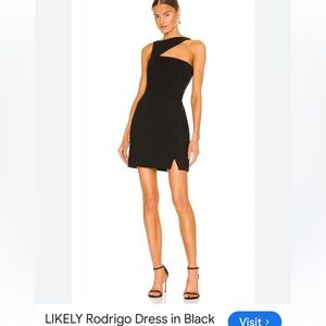 Likely Black Asymmetrical Sleeveless Dress